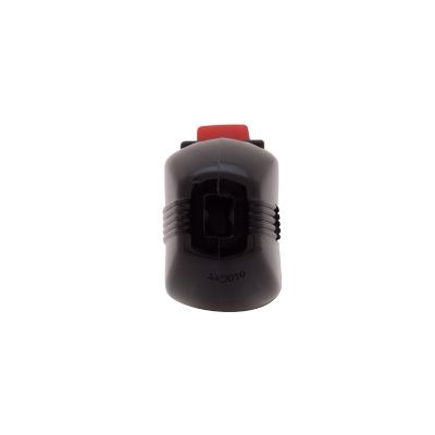 Black SPST ON-OFF cord switch with a prominent red toggle, ideal for easy and efficient control of electrical devices.