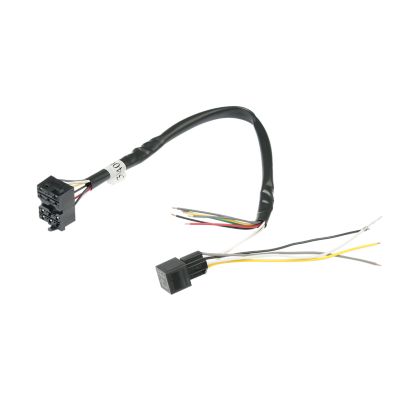 Universal switch harness with multiple colored wires for turn signal applications, featuring connectors and insulation.