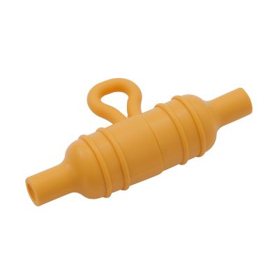 Yellow waterproof AGC fuse holder for 30 Amp automotive and marine applications, featuring a durable design.