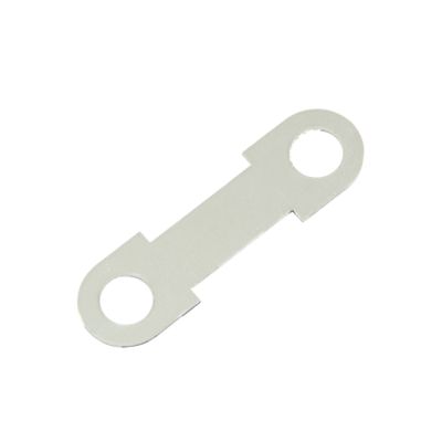 Clear Littelfuse BF2 Mega Fuse, 175 Amp, 32V with dual circular mounting holes.
