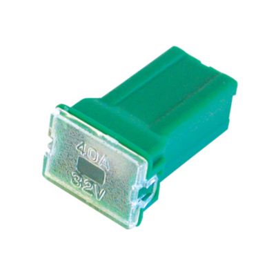 Green Littelfuse PAL Fuse, FLS Series, female terminal, 40 Amp, 32V.