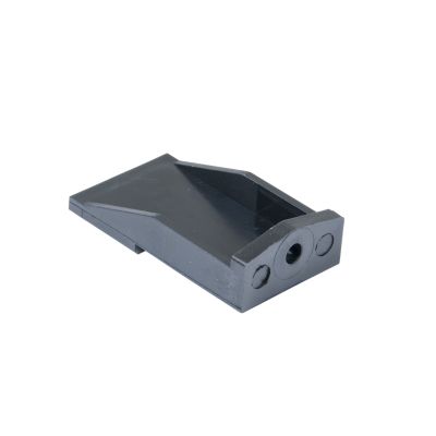 Black Dillblox PT-059113 mounting leg with a sleek angular design, showcasing a durable industrial component.