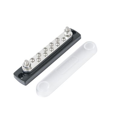 Blue Sea Systems 10 Gang BusBar with protective cover, featuring robust design and high current capacity.