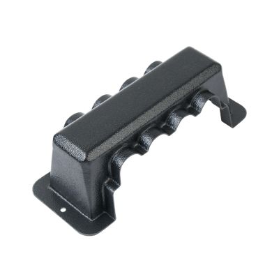 Black protective PowerBar cover for Blue Sea Systems 80555, featuring durable and ribbed design for secure fit.