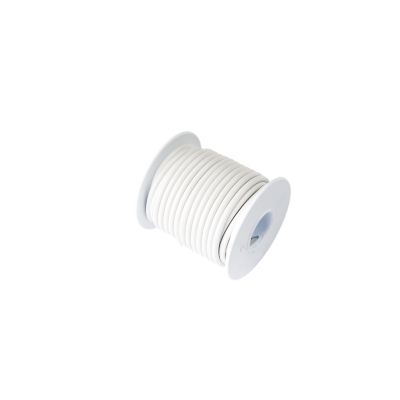 White 16 gauge primary wire wound on a thrifty spool, ideal for automotive and electrical applications.