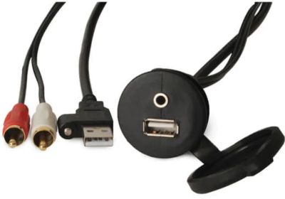 FUSION PANEL MOUNT USB/3.5 MM AUX CONNECTOR