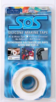 Life Safe RE6499 SOS Silicone Marine Emergency Repair Tape 1" x 10', White, 12/case
