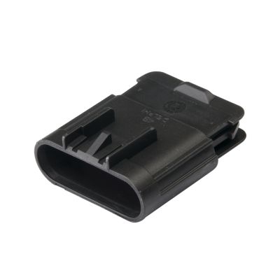Black Aptiv GT 150 6-Way Connector with a rectangular male housing design, suitable for various electrical applications.