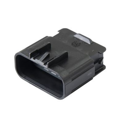 GT 280 10-Way Connector, Male Housing by Aptiv (Delphi), featuring durable black casing for automotive applications.