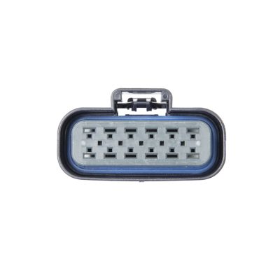 GT 280 female housing, rectangular shape, multiple slots, blue accent, 10-way and 12-way configurations.