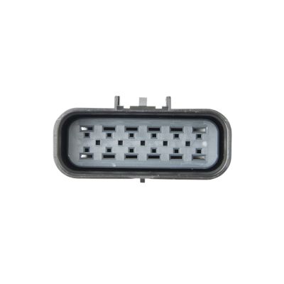 GT 280 male housing connector, displaying a 12-way rectangular socket design in a durable plastic casing.