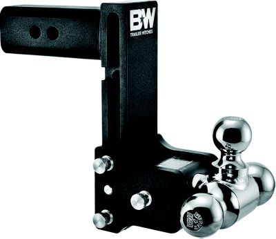 B&W TS20049B Trailer Hitches Tow & Stow Tri Ball Receiver Hitch | Fits 2-1/2" Receiver