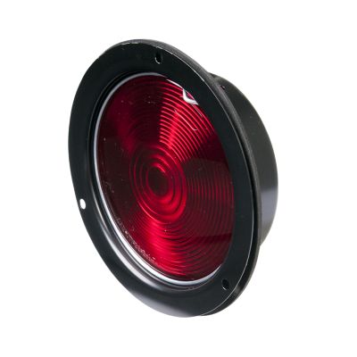 Red Optronics ST40RB economy steel lamp with circular design, featuring a bold black outer casing.