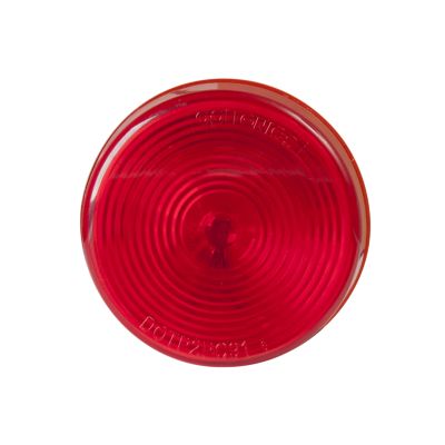 Red circular clearance marker light with concentric ring design, suitable for automotive use.