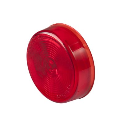 Red Optronics MC53RB clearance marker lamp, rounded design, ideal for visibility and safety on vehicles.