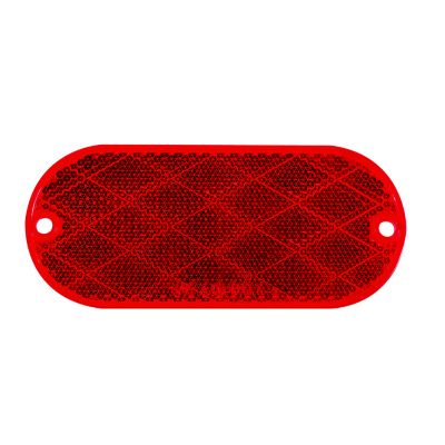 Red oblong reflector with a sleek design, showcasing the durable build of the Optronics RE11RB model.