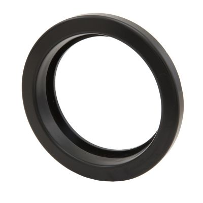 Black round grommet from Optronics, model A45GB, designed for secure fitment, with a smooth, durable outer finish.