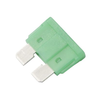 Green Littelfuse SmartGlow LED ATO fuse, 30 Amp, designed for easy identification and improved functionality.