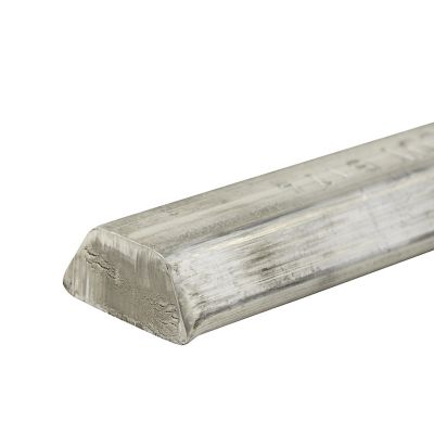 Solder bar with a 60/40 alloy, silver surface, rectangular shape, and flat top, ideal for precise soldering tasks.