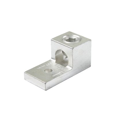 ILSCO TA-600 aluminum mechanical lug for one conductor, dual rated, showcasing its metallic finish and design.