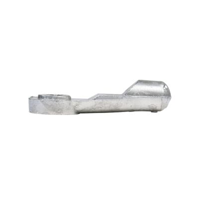 Metallic side to post terminal adapter with a sleek, elongated design, showcasing connection ports isolated on white background.