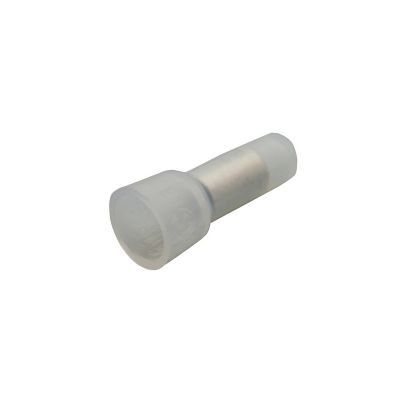 Heavy Power CE1 closed end connector in clear insulation for electrical wiring.
