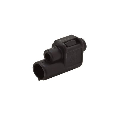 Black 3M Scotchlok 901 Tap-In Bullet Receptacle, angled view, designed for electrical connections, suitable for 18-14 gauge wire.