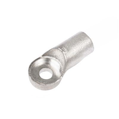 Cast stud battery terminal, top or side mount, silver metallic finish, showcasing durable automotive connection design.