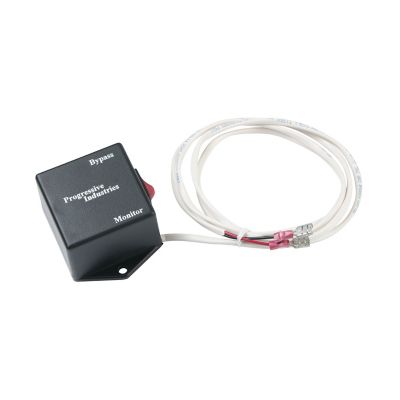 Remote Bypass Switch Kit by Progressive Industries for EMS-LCHW30 and EMS-LCHW50, featuring a black box and attached cables.