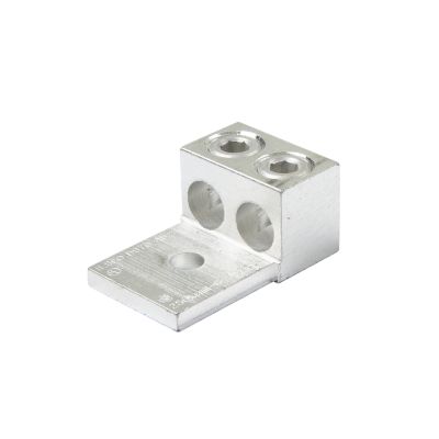 ILSCO AU-250 mechanical aluminum lug, dual rated for two conductors, ideal for secure electrical connections.
