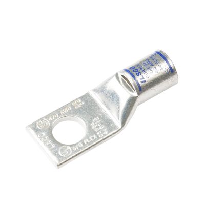 Copper compression lug by FTZ Industries, model CSWS-4/0-38, showing a detailed view of the connector and hole.