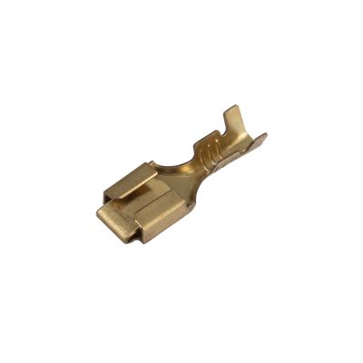 Aptiv 56 Series Quick Connect Female Terminal, durable metal design for 16-14 gauge wiring, ideal for electrical connections.