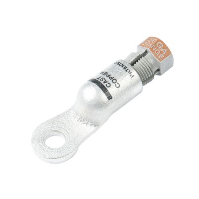 Heavy wall lug with a compression nut for 3/8" stud applications, labeled for easy identification and durable performance.