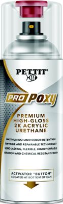 Pettit 3625A ProPoxy Acrylic Urethane Topside Paint Aerosol, Vivid Red