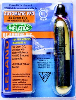 REARM KIT-AUTO-33G W BAYONET 33-GRAM CO2 WITH BAYONET FOR AUTOMATIC PFD