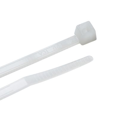 Natural HellermannTyton cable tie with secure locking, ideal for organizing cables and supporting up to 40lb weight.