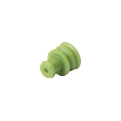 Green wire seal for AMP Superseal connectors, showcasing durable design suitable for 22-20 gauge wires.