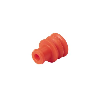 Red wire seal for AMP Superseal 1.5 connectors by TE Connectivity, designed for 16-14 gauge applications.