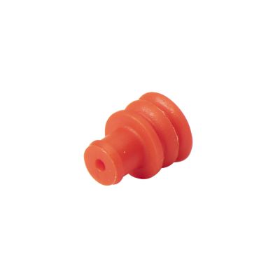 Red AMP Superseal 1.5 cavity plug by TE Connectivity, featuring a durable and compact design ideal for sealing applications.