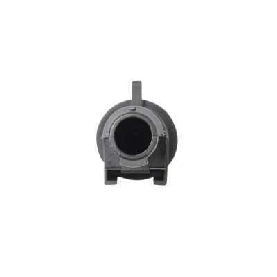 Black TE AMP Superseal 1.5mm Series Cap Housing shown from front view, highlighting its circular design and compact structure.
