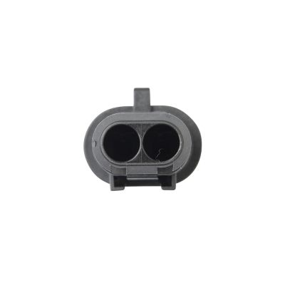 TE AMP Superseal 1.5mm Series 2-Way Cap Housing, featuring a durable black design for secure connections.
