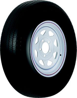 ST205/75D15 C/5H SPK WH STR LO TIRE AND RIM PAINTED