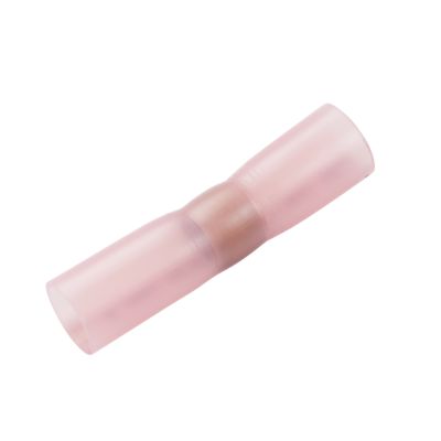 Lead-free heat shrink and solder butt connector, red, showcasing durable and efficient wiring solution.