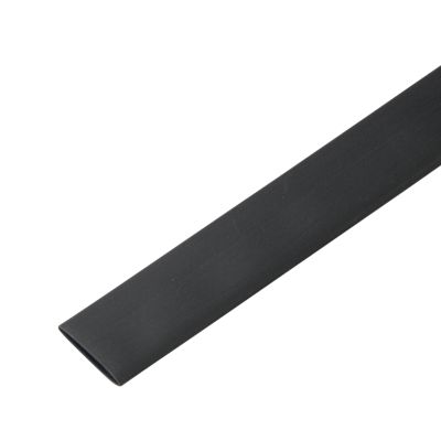 Black single wall heat shrink tubing spool displayed on a white background.