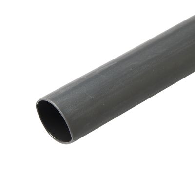 Black triple wall heat shrink tubing, ideal for insulation and protection in wiring applications.