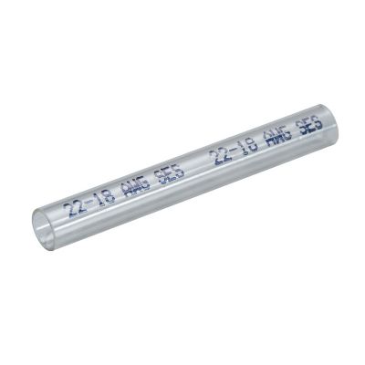 Clear-View shrink tube, adhesive lined, suitable for 22-18 gauge wires, NSPA HST394C-6, transparent finish.