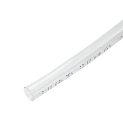 Clear-view shrink tube with adhesive lining, featuring a flexible design for electrical insulation and protection.