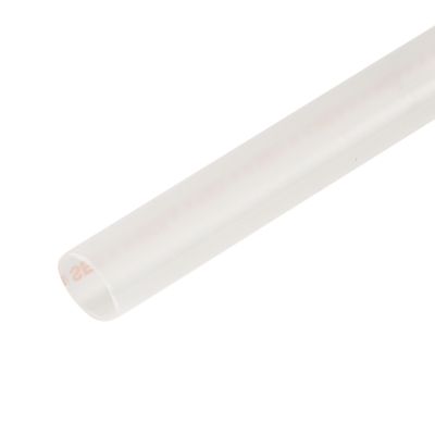 Clear and yellow shrink tube with 4:1 shrink ratio, ideal for wire insulation in various applications.