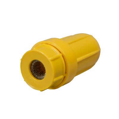Yellow terminal cleaner with ergonomic design and durable bristles, ideal for efficient electrical terminal maintenance.