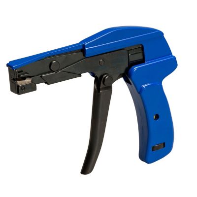 Blue and black Molex cable tie tool with ergonomic grip and service-grade design.